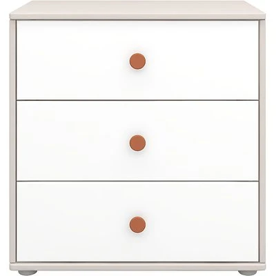 FLEXA Classic Kommode Mit 3 Schubladen Grau/Lack Weiß/rosa 2 FLEXA Classic Kommode Mit 3 Schubladen Grau/Lack Weiß/rosa – Bild 2