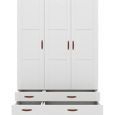 Lifetime Schrank 150cm Mit 3 Türen Und 4 Schubladen Weiß Lackiert 3 Lifetime Schrank 150cm Mit 3 Türen Und 4 Schubladen Weiß Lackiert – Bild 3