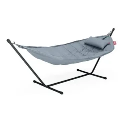 Fatboy® Headdemock Hängematte Superb Set Inkl. Kissen Storm Blue (schwarzes Rack) 105346
