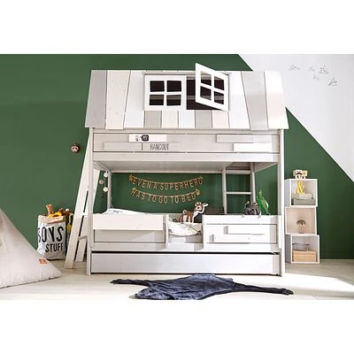 Lifetime Hangout Abenteuerbett Mit Deluxe Lattenrost Whitewash 2 Lifetime Hangout Abenteuerbett Mit Deluxe Lattenrost Whitewash – Bild 2