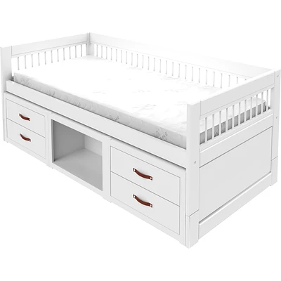 Lifetime Kojenbett Breeze Mit Regalmodul Und Rollboden Weiß Lackiert 2 Lifetime Kojenbett Breeze Mit Regalmodul Und Rollboden Weiß Lackiert – Bild 2