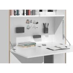 Mueller Müller FLAI Sekretär Mit Einer Klappe, Zwei Türen Und Regalfächer (Rückwand Magnetisch) Weiß -Kinder Haushaltswaren Geschäft 10es20qoddsn1epidaakxwy33h0y