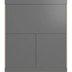 Mueller Müller FLAI Sekretär Mit Einer Klappe Und Zwei Türen (Rückwand Magnetisch) Anthrazit