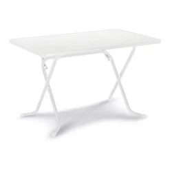 Best Freizeitmöbel Scherenklapptisch Primo Eckig 110x70cm Weiss