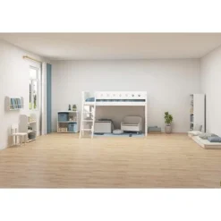 FLEXA White Mittelhohes Bett Mit Schrägleiter Weiß -Kinder Haushaltswaren Geschäft 1gmv2oo7t39q2g2iyjuc6s1vlex1