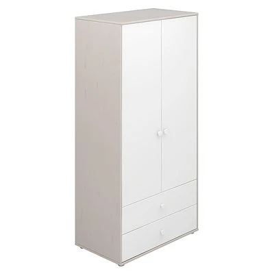 FLEXA Classic Kleiderschrank Mit 2 Türen U. 2 Schubladen Grau/Lack Weiß/weiß 1 FLEXA Classic Kleiderschrank Mit 2 Türen U. 2 Schubladen Grau/Lack Weiß/weiß
