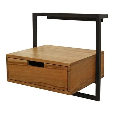 Rubjerg Design Nachttisch Air Metall/Akazie Massiv Natur 2 Rubjerg Design Nachttisch Air Metall/Akazie Massiv Natur – Bild 2