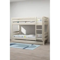 FLEXA Classic Etagenbett Mit Senk, Leiter Und 2 Schubladen Mattweiß -Kinder Haushaltswaren Geschäft 1rv0fcnz9gb8j2i6q7ry3v2jl6hq