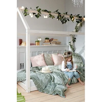 FLEXA Cottage Bett Holzhaus 90x200cm Whitewash 5 FLEXA Cottage Bett Holzhaus 90x200cm Whitewash – Bild 5