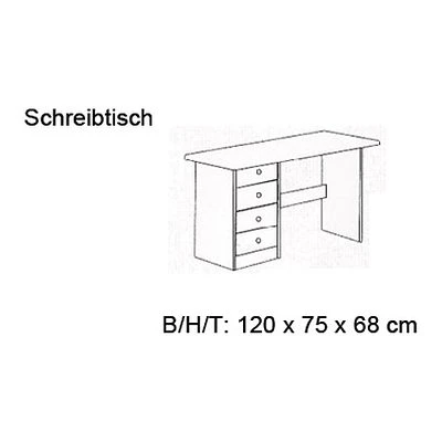 Infanskids Schreibtisch Mit 4 Schubladen Natur 811-10 2 Infanskids Schreibtisch Mit 4 Schubladen Natur 811-10 – Bild 2