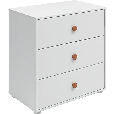 FLEXA Roomie Kommode Mit 3 Schubladen Weiß/rosa 3 FLEXA Roomie Kommode Mit 3 Schubladen Weiß/rosa – Bild 3