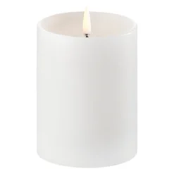 UYUNI LED Kerze Mit Rand Smooth 7,8x10 Cm Nordic White
