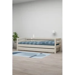 FLEXA Classic Bett 90x200cm Mit Ausziehbett Mattweiß -Kinder Haushaltswaren Geschäft 2a5imlmfp1rar92jcl8qmwn4iocz