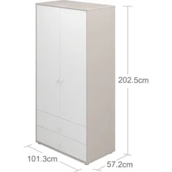 FLEXA Classic Kleiderschrank Mit 2 Türen U. 2 Schubladen Grau/Lack Weiß/weiß 10 FLEXA Classic Kleiderschrank Mit 2 Türen U. 2 Schubladen Grau/Lack Weiß/weiß -Kinder Haushaltswaren Geschäft 2adrzvt9jqhwaa0d6q9nm34xf8ne