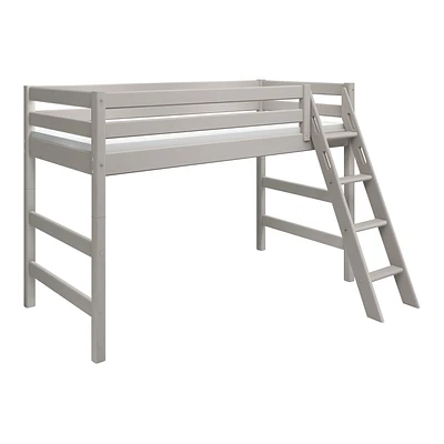 FLEXA Classic Mittelhohes Bett Mit Schrägleiter Grau Lasiert 3 FLEXA Classic Mittelhohes Bett Mit Schrägleiter Grau Lasiert – Bild 3