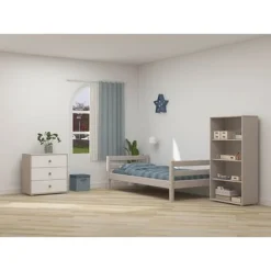 FLEXA Classic Kommode Mit 3 Schubladen Grau/Lack Weiß/blau -Kinder Haushaltswaren Geschäft 2ufw8pc4amttecfsu2i06282yfww