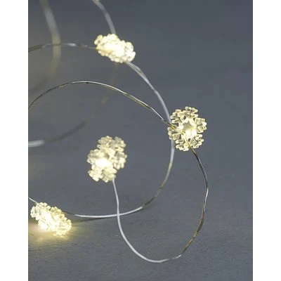 Sirius Batterie Lichterkette Nynne Snowflakes 40 Lichter Klar/silber 2 Sirius Batterie Lichterkette Nynne Snowflakes 40 Lichter Klar/silber – Bild 2