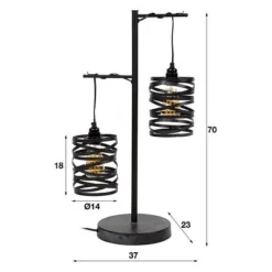 Rubjerg Design Tischleuchte Spindel 2 Leuchten Metall Schiefergrau -Kinder Haushaltswaren Geschäft 37kczas1zo0x9gmfyymqwsuhp18k