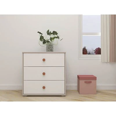 FLEXA Classic Kommode Mit 3 Schubladen Grau/Lack Weiß/rosa 7 FLEXA Classic Kommode Mit 3 Schubladen Grau/Lack Weiß/rosa – Bild 7