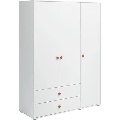 FLEXA Roomie Kleiderschrank Mit 3 Türen Und 2 Schubladen Weiß/rosa 3 FLEXA Roomie Kleiderschrank Mit 3 Türen Und 2 Schubladen Weiß/rosa – Bild 3