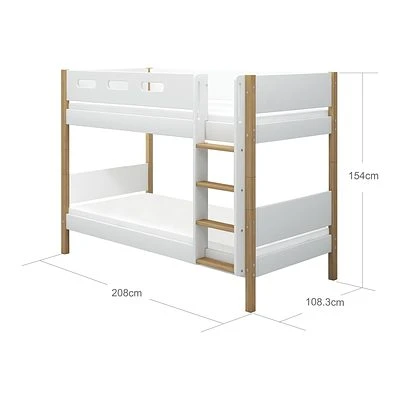 FLEXA Nor Etagenbett Mit Gerader Leiter Weiß/eiche 3 FLEXA Nor Etagenbett Mit Gerader Leiter Weiß/eiche – Bild 3