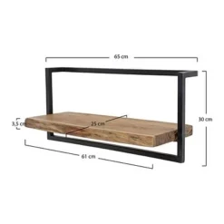 Rubjerg Design Wandregal Edge 65cm Metall/Akazie Massiv Natur -Kinder Haushaltswaren Geschäft 3g2rwiew5vkmz47b2zxonzl9b92o