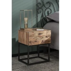 Rubjerg Design Nachttisch Mill Mit 1 Schublade Metall/Akazie Massiv Gesandstrahlt -Kinder Haushaltswaren Geschäft 3l2vlt4l9gu88g79ycjy0lhegq0m