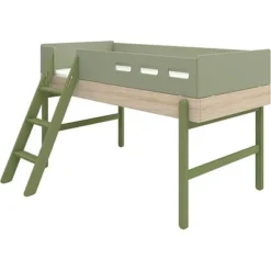 FLEXA Popsicle Halbhohes Bett Mit Schrägleiter Kiwi