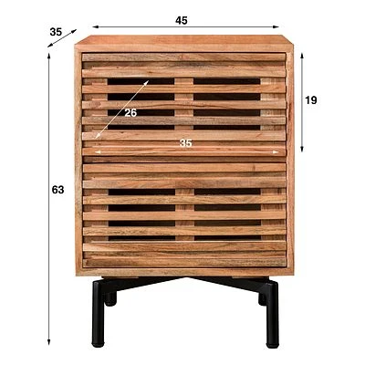 Rubjerg Design Nachttisch Slide Mit 2 Schublade Akazie Massiv Natur 5 Rubjerg Design Nachttisch Slide Mit 2 Schublade Akazie Massiv Natur – Bild 5