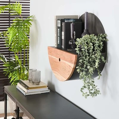 Rubjerg Design Wandregal Halbmond Ø50cm Mit Schublade Akazie Massiv Natur 1 Rubjerg Design Wandregal Halbmond Ø50cm Mit Schublade Akazie Massiv Natur