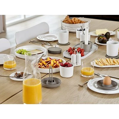 ZONE Denmark Eierbecher Singles 4 Stück Mit Halter Taupe 4 ZONE Denmark Eierbecher Singles 4 Stück Mit Halter Taupe – Bild 4