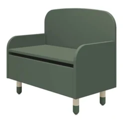 FLEXA Dots Aufbewahrungsbank Mit Rückenlehne Dunkelgrün