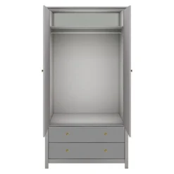 FLEXA Luna Kleiderschrank Mit 2 Türen Und 2 Schubladen Grau -Kinder Haushaltswaren Geschäft 45m6ss1uu0mq250rc5p2fp3i2ik6