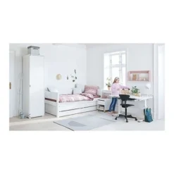 FLEXA White Einzelbett 90x200cm Mit Gästebett Hochklappbar Weiß 11 FLEXA White Einzelbett 90x200cm Mit Gästebett Hochklappbar Weiß -Kinder Haushaltswaren Geschäft 4il41446aik4lk04pp31c32lragz