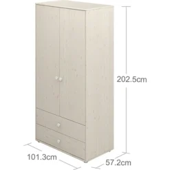 FLEXA Classic Kleiderschrank Mit 2 Türen U. 2 Schubladen Mattweiß -Kinder Haushaltswaren Geschäft 4n7gv59ygwlo7q1s9gd1xh0ksyrh