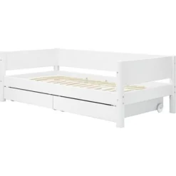 FLEXA White Einzelbett 90x200cm Mit Zwei Schubladen Weiß -Kinder Haushaltswaren Geschäft 4qhtsdodxif74arrcekp4k1xw4lp