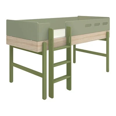 FLEXA Popsicle Halbhohes Bett Mit Senkrechter Leiter Kiwi 3 FLEXA Popsicle Halbhohes Bett Mit Senkrechter Leiter Kiwi – Bild 3