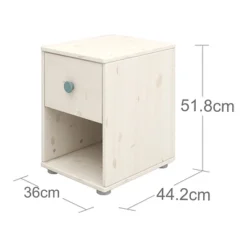 FLEXA Classic Kommode Mit 1 Schublade Mattweiß/blau -Kinder Haushaltswaren Geschäft 578dz080bzeemaq6z1275agsn2ia