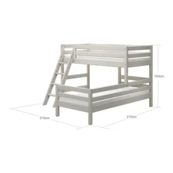 FLEXA Classic Mittelhohes Kombietagenbett Mit Schrägleiter Mattweiß -Kinder Haushaltswaren Geschäft 59lh92hdrxugle55bkojdxcnxy13