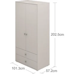 FLEXA Classic Kleiderschrank Mit 2 Türen U. 2 Schubladen Grau/grün 10 FLEXA Classic Kleiderschrank Mit 2 Türen U. 2 Schubladen Grau/grün -Kinder Haushaltswaren Geschäft 5asr18bb7iov2d32yh527jnzq5xf