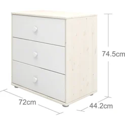 FLEXA Classic Kommode Mit 3 Schubladen Mattweiß/Lack Weiß -Kinder Haushaltswaren Geschäft 5c5j2flaz3jpg41jvho9pwt8d91g