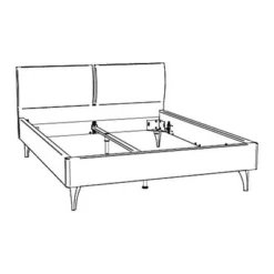 Hasena Tamara Polsterbett 180x200cm Fußhöhe: 25cm Nussbaum Geölt/Pepe Grau -Kinder Haushaltswaren Geschäft 5w2axoxjm61mer0nc9k8g4is0xgr