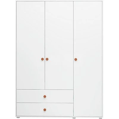 FLEXA Roomie Kleiderschrank Mit 3 Türen Und 2 Schubladen Weiß/rosa 2 FLEXA Roomie Kleiderschrank Mit 3 Türen Und 2 Schubladen Weiß/rosa – Bild 2