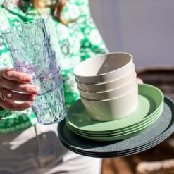 Koziol Geschirrset 16-teilig CONNECT SET BERGEN Nature Ash Grey/nat Leaf Green/nat Desert Sand 16er-Set -Kinder Haushaltswaren Geschäft 63r85r9hsd9xwm1e47se2pcpfcyo