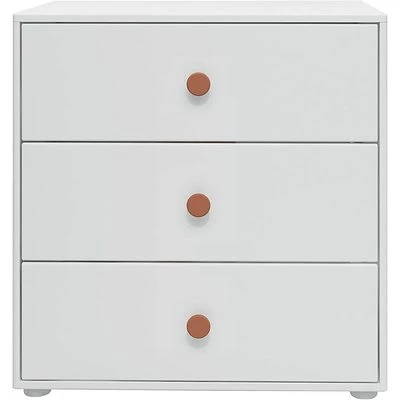 FLEXA Roomie Kommode Mit 3 Schubladen Weiß/rosa 2 FLEXA Roomie Kommode Mit 3 Schubladen Weiß/rosa – Bild 2