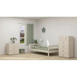 FLEXA Classic Kommode Mit 3 Schubladen Mattweiß/grün -Kinder Haushaltswaren Geschäft 6inl98laj3a8kspku1wgta8kjh88