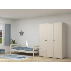 FLEXA Classic Kleiderschrank Mit 3 Türen U. 2 Schubladen Mattweiß/blau 13 FLEXA Classic Kleiderschrank Mit 3 Türen U. 2 Schubladen Mattweiß/blau -Kinder Haushaltswaren Geschäft 6kpeivs4obx9jrmoyb8pf57uzsns