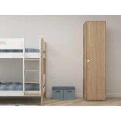 FLEXA Popsicle Schmaler, Hoher Kleiderschrank 1 Türe Weiß -Kinder Haushaltswaren Geschäft 6mt302ogdg80eekcoz5crhhexeiw