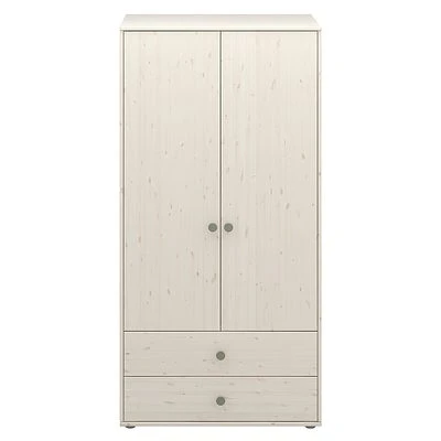 FLEXA Classic Kleiderschrank Mit 2 Türen U. 2 Schubladen Mattweiß/grün 2 FLEXA Classic Kleiderschrank Mit 2 Türen U. 2 Schubladen Mattweiß/grün – Bild 2