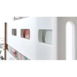 FLEXA Nor Mittelhohes Bett Mit Senkrechter Leiter Weiß/eiche -Kinder Haushaltswaren Geschäft 6szj8wqwgqo5i1doty2069jfld5j